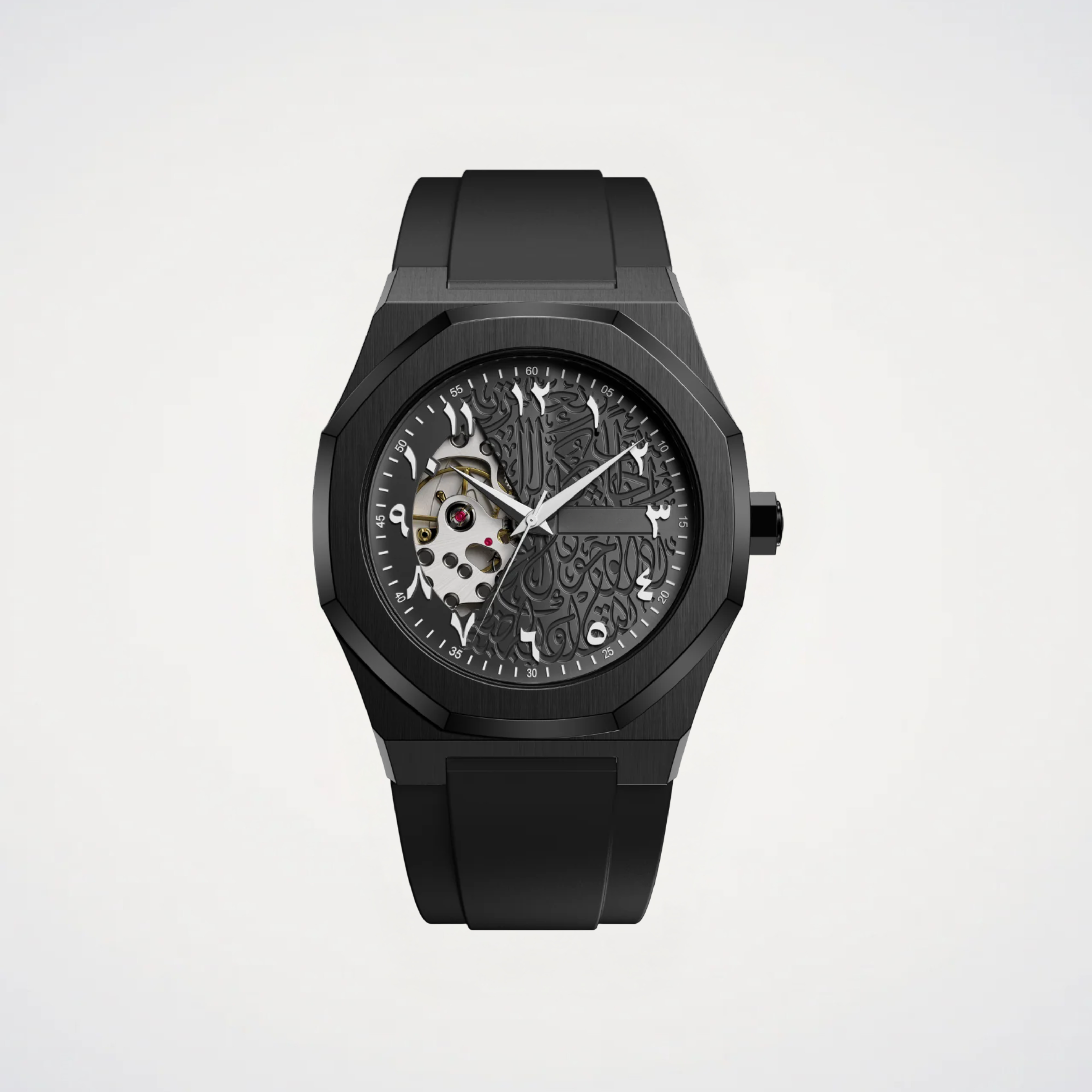 montre -noir mécanique